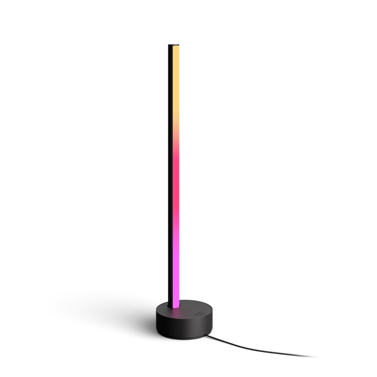 Lampe de table connectée Philips Hue Signe Gradient noire, fine colonne en aluminium