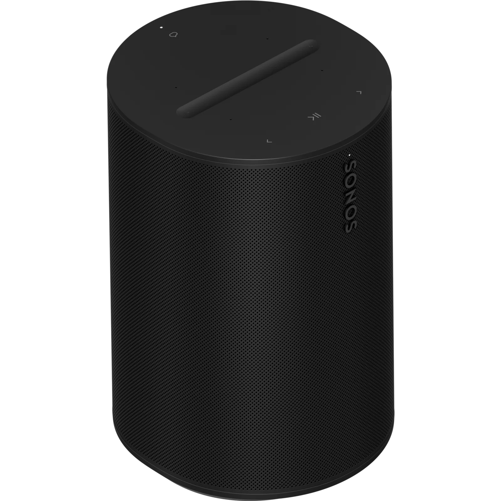 Enceinte Sonos Era 100 noire, vue de trois quarts