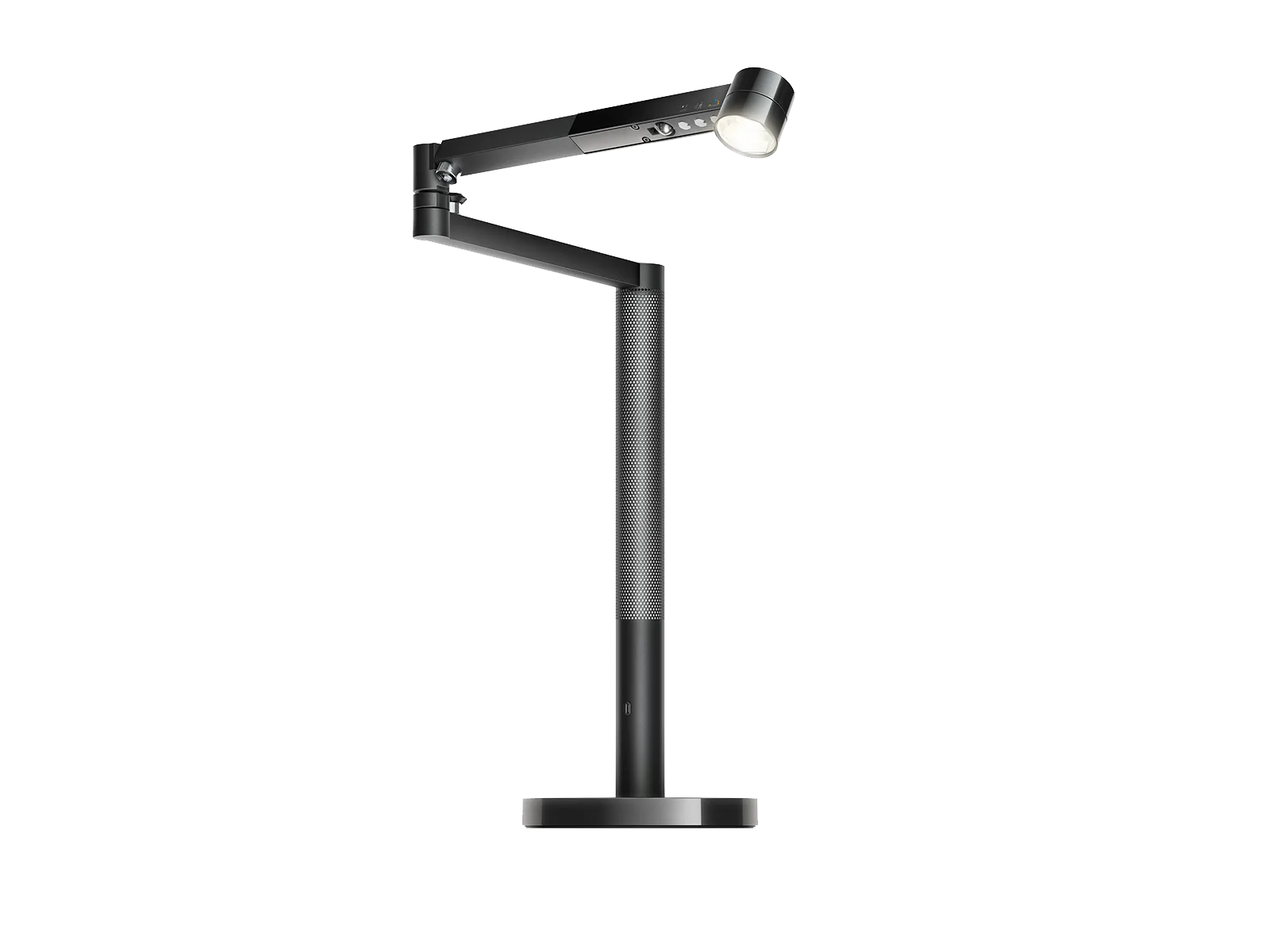 Lampe de bureau Dyson Solarcycle Morph noire, bras articulés et tête optique