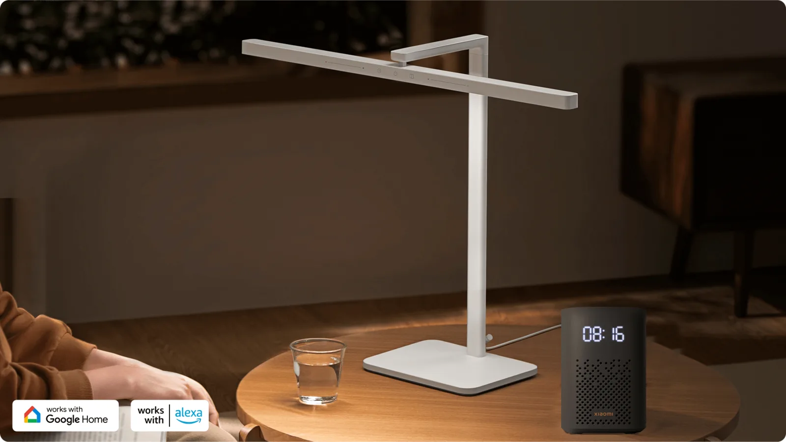 Lampe de bureau Xiaomi LED Desk Lamp 2 blanche, tête horizontale de 60 cm — vue 3