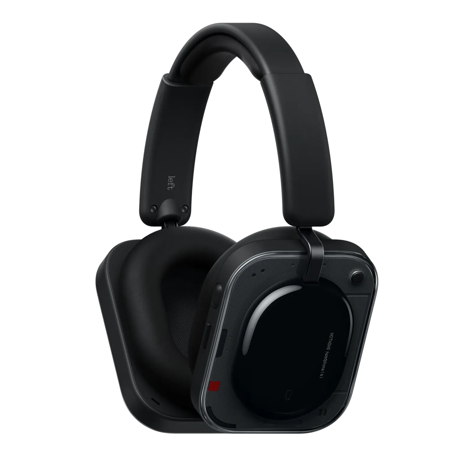 Casque sans fil Nothing Headphone (a) noir, vue de trois quarts